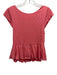 Alice + Olivia Size S Orange Rayon Back Zip Cap Sleeve Peplum Top Orange / S