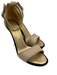 Chanel Shoe Size 37 Black & Gold textile upper gold metal accent Sandals Black & Gold / 37