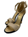 Chanel Shoe Size 37 Black & Gold textile upper gold metal accent Sandals Black & Gold / 37
