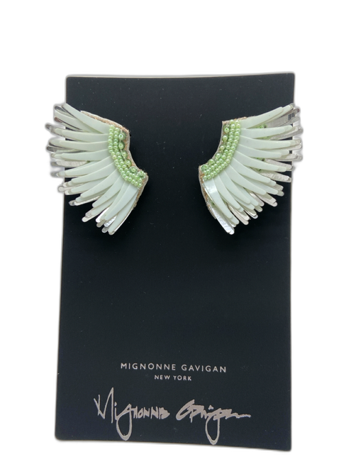 Mignonne Gavigan Seafoam Green 14k plated brass Beaded Fringe Post Back Earrings Seafoam Green