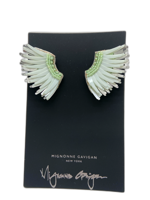 Mignonne Gavigan Seafoam Green 14k plated brass Beaded Fringe Post Back Earrings Seafoam Green