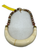 Shiver + Duke ivory, red, gray Horn Agate Bead Spacer Beads Necklace ivory, red, gray