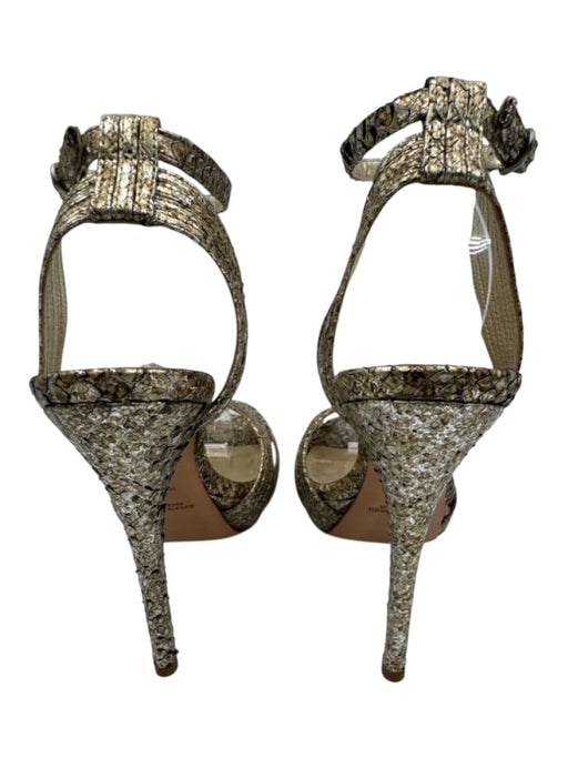 Ralph Lauren Collection Shoe Size 6.5 Champagne Gold Leather Upper Sandals Champagne Gold / 6.5
