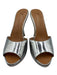 Giuseppe Zanotti Design Shoe Size 37 Silver Leather Upper Metallic Mule Sandals Silver / 37