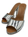 Giuseppe Zanotti Design Shoe Size 37 Silver Leather Upper Metallic Mule Sandals Silver / 37
