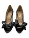 Valentino Garavani Shoe Size 36.5 Black Leather Upper Patent Bow Detail Pumps Black / 36.5