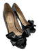 Valentino Garavani Shoe Size 36.5 Black Leather Upper Patent Bow Detail Pumps Black / 36.5