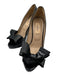 Valentino Garavani Shoe Size 36.5 Black Leather Upper Patent Bow Detail Pumps Black / 36.5