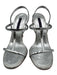 Ralph Lauren Collection Shoe Size 7 Silver Leather Upper Metallic Caged Sandals Silver / 7