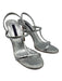 Ralph Lauren Collection Shoe Size 7 Silver Leather Upper Metallic Caged Sandals Silver / 7