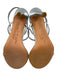 Ralph Lauren Collection Shoe Size 7 Silver Leather Upper Metallic Caged Sandals Silver / 7