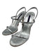 Ralph Lauren Collection Shoe Size 7 Silver Leather Upper Metallic Caged Sandals Silver / 7