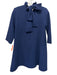 Pomander Place Size S Navy Long Sleeve Ruffle Collar Knee Length Dress Navy / S