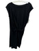 ALLSAINTS Size 2 Black Viscose Sleeveless Boat Neck Asymmetric Cross Front Dress Black / 2