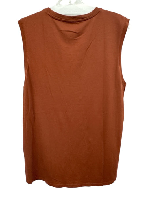 Quince Size L Rust Red Cotton Blend Sleeveless Top Rust Red / L