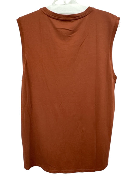Quince Size L Rust Red Cotton Blend Sleeveless Top Rust Red / L