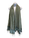 Barbara Bui Muted Green & multi Cotton Frayed Hem Snake Print scarf Muted Green & multi