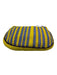 Jasper and Jeera Yellow & Blue Textile Zip Close Embellished Clutch Yellow & Blue