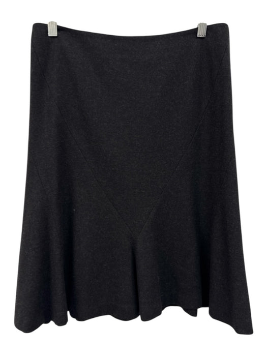 Ralph Lauren Size 8 Black Wool Blend Zip Close Ruffle Skirt Black / 8