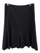 Ralph Lauren Size 8 Black Wool Blend Zip Close Ruffle Skirt Black / 8