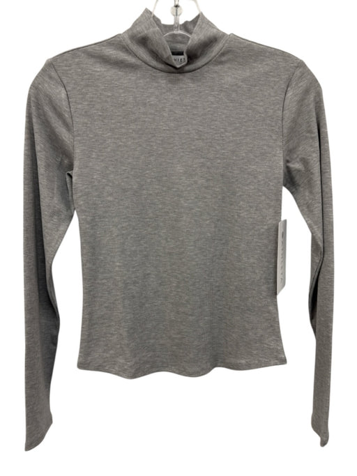 Athleta Size XS Grey Modal Blend Mock Neck Long Sleeve Heathered Athleisure Top Grey / XS