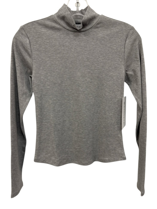 Athleta Size XS Grey Modal Blend Mock Neck Long Sleeve Heathered Athleisure Top Grey / XS