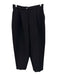 Zara Size S Black Polyester Zip & Button Pleat Detail Barrel Pants Black / S