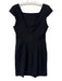 Helmut Lang Size 4 Black Viscose Blend Zip Back Sleeveless Knee Length Dress Black / 4