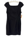 Helmut Lang Size 4 Black Viscose Blend Zip Back Sleeveless Knee Length Dress Black / 4