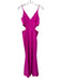 Aqua Size 6 Hot pink Poly Blend Cut Out Spaghetti Strap Mermaid V Neck Gown Hot pink / 6