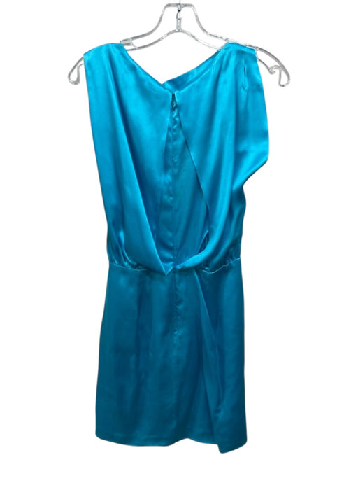 Amanda Uprichard Size XS Aqua Blue Silk Sleeveless Mini twist strap Dress Aqua Blue / XS