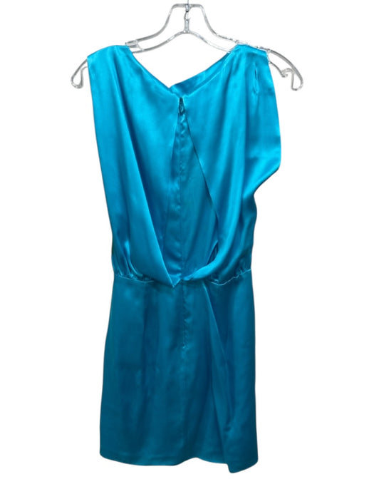 Amanda Uprichard Size XS Aqua Blue Silk Sleeveless Mini twist strap Dress Aqua Blue / XS