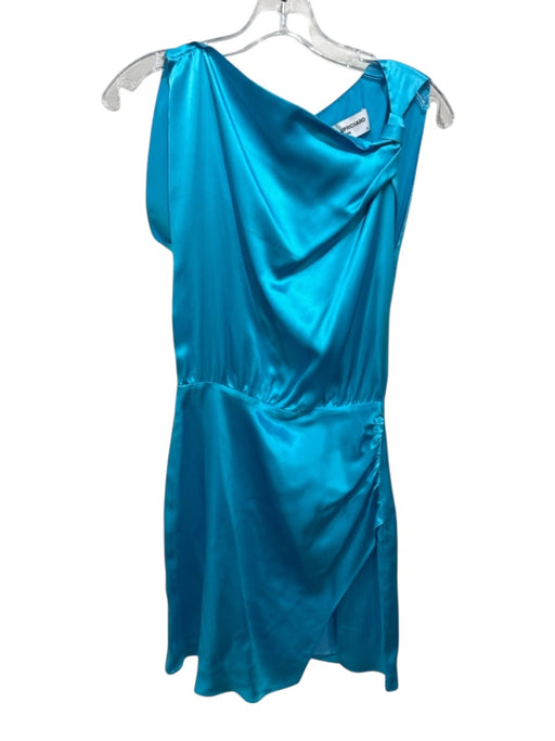 Amanda Uprichard Size XS Aqua Blue Silk Sleeveless Mini twist strap Dress Aqua Blue / XS