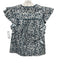 Veronica Beard Size 2 Blue & White Cotton Sleeveless V Neck Printed Top Blue & White / 2