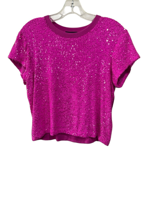 Generation Love Size S Hot pink Polyester Sequined Cap Sleeve Top Hot pink / S