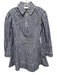 Tanya Taylor Size 0 Navy & white Cotton Striped 1/4 Button Mini Collared Dress Navy & white / 0