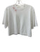 No Brand Size Est S White & Red Cotton Embroidered Short Sleeve Boxy Fit Top White & Red / Est S