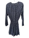 Rails Size XS Black Rayon Blend V Neck Button Front Printed Mini Dress Black / XS