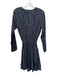 Rails Size XS Black Rayon Blend V Neck Button Front Printed Mini Dress Black / XS
