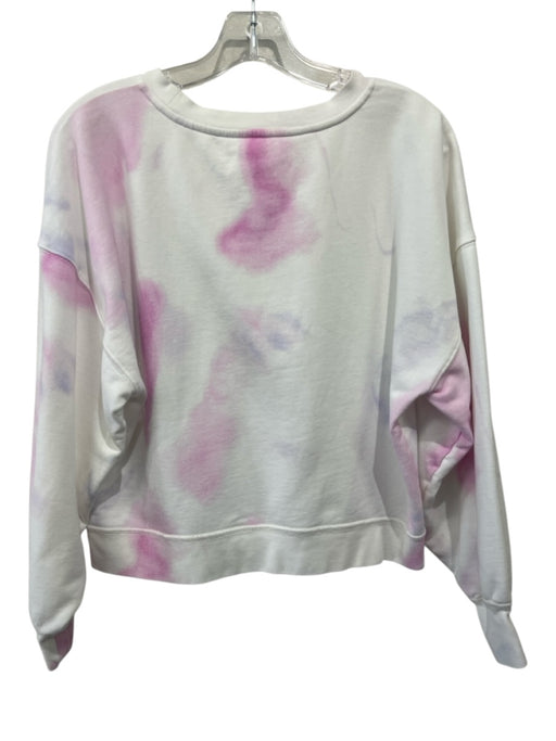 Paige Size XS Pink, Purple & White Cotton Blend Long Sleeve Tie Dye Sweatshirt Pink, Purple & White / XS