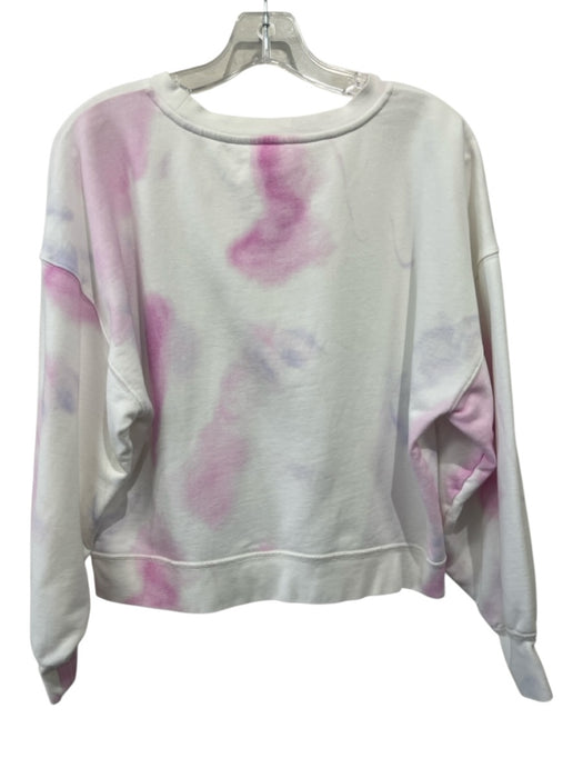 Paige Size XS Pink, Purple & White Cotton Blend Long Sleeve Tie Dye Sweatshirt Pink, Purple & White / XS