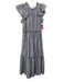 Cinq a Sept Size 2 Blue & White Cotton Sleeveless Striped Tie Back Maxi Dress Blue & White / 2
