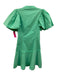 Jonathan Simkhai Size XS Green Cotton Blend V Neck Button Front Mini Dress Green / XS