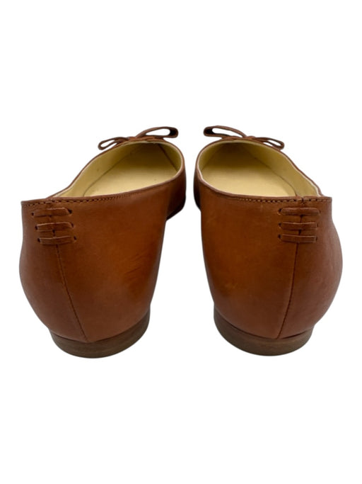 Sarah Flint Shoe Size 36.5 Brown Leather Bow Pointed Toe Flats Brown / 36.5