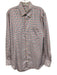 Peter Millar Size M White & Multi Cotton Grid Button Up Men's Long Sleeve Shirt White & Multi / M