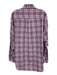 Burberry Size M Purple & Black Cotton Novacheck Button Up Long Sleeve Shirt Purple & Black / M