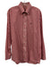 Burberry London Size M Red & White Cotton Gingham Button Up Long Sleeve Shirt Red & White / M