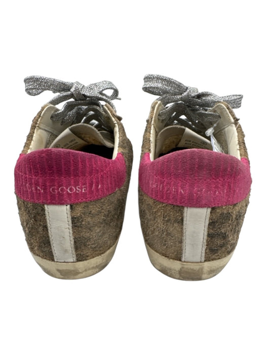 Golden Goose Shoe Size 37 Beige, Brown & Blue Leather Upper Suede Sneakers Beige, Brown & Blue / 37