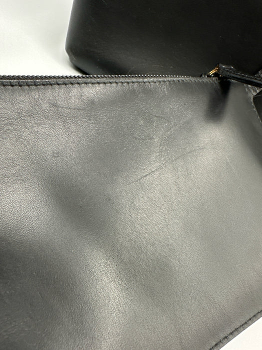 Gucci Black Leather Bamboo Handle Hobo Certified by Entrupy Bag
