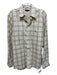 Burberry Size L Beige & Tan Print Cotton Plaid Button Down Long Sleeve Shirt L